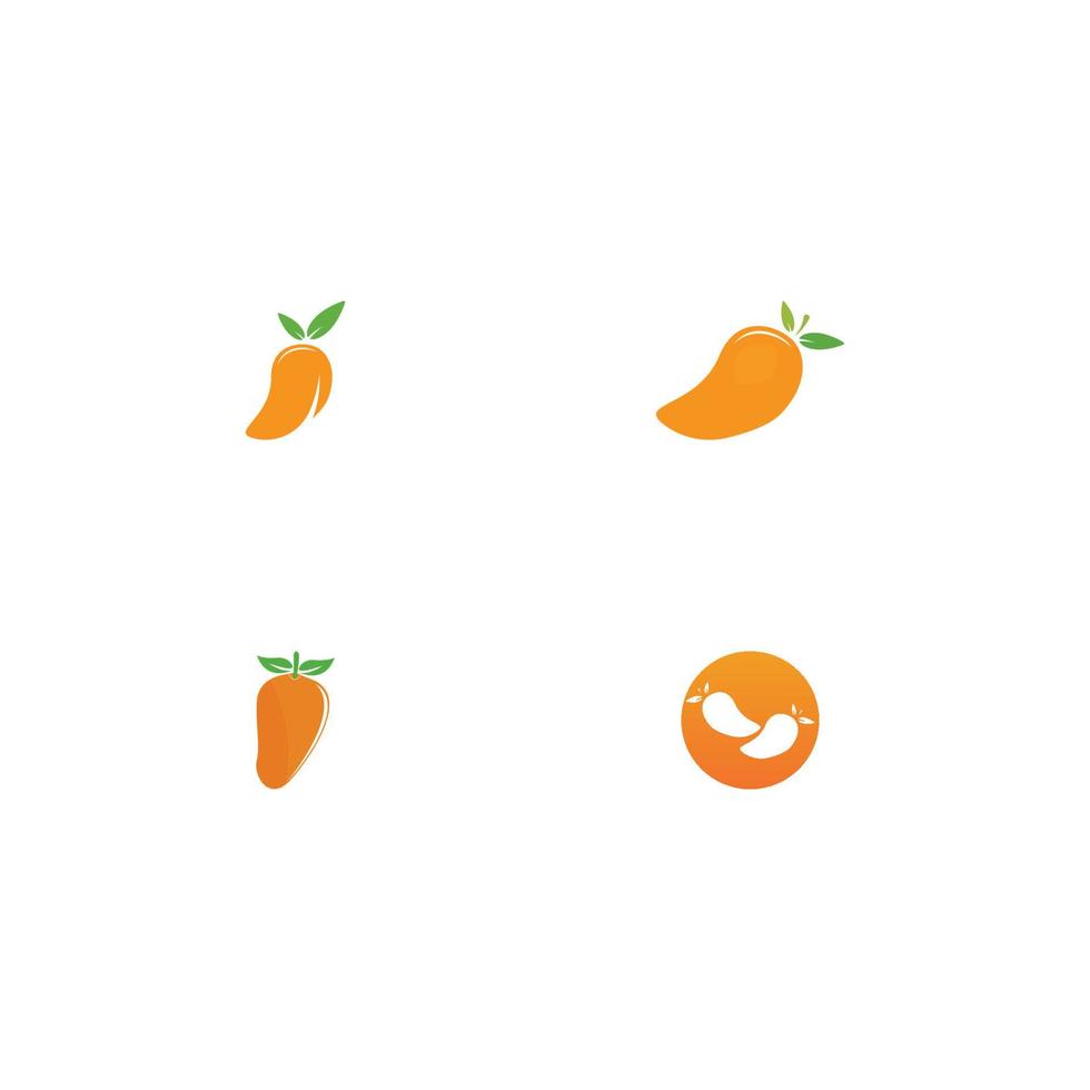 mango fruit vector icon ilustration