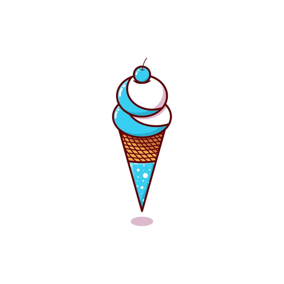 Ice Cream cartoon style vector illustration