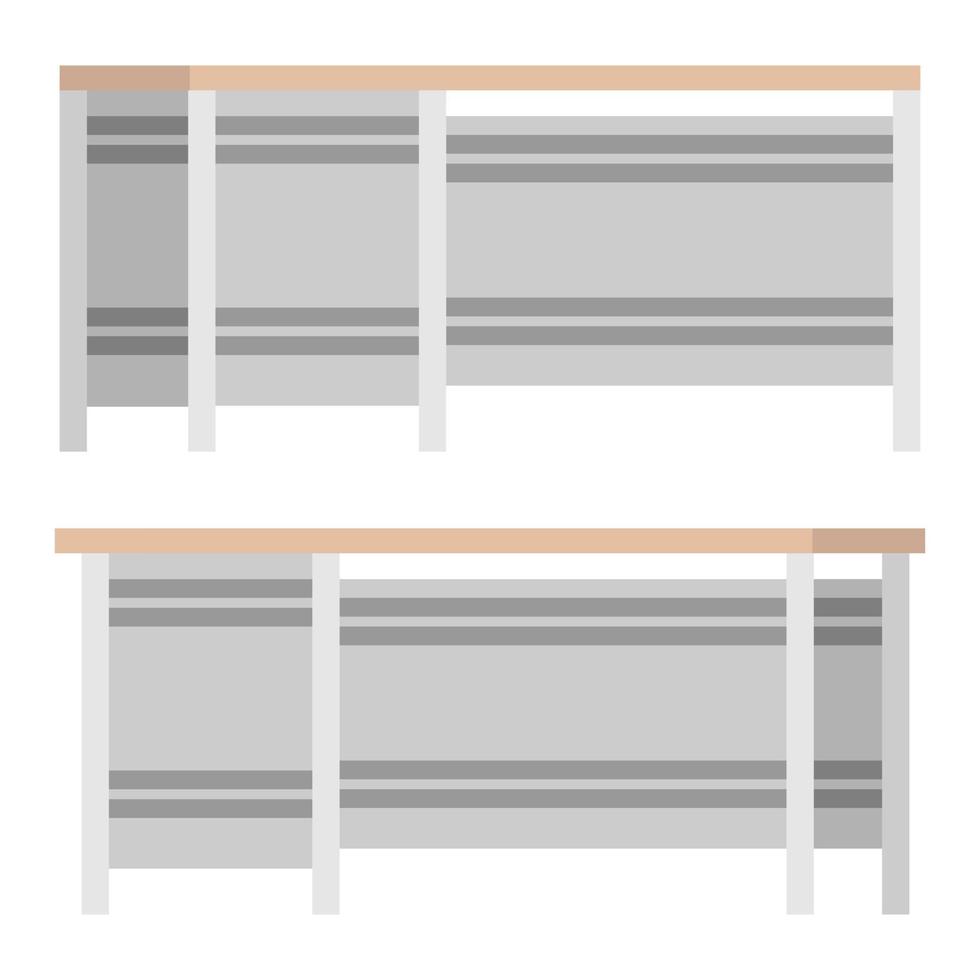 Beautiful modern office and outdoor home table with different pose and positions and with drawer vector