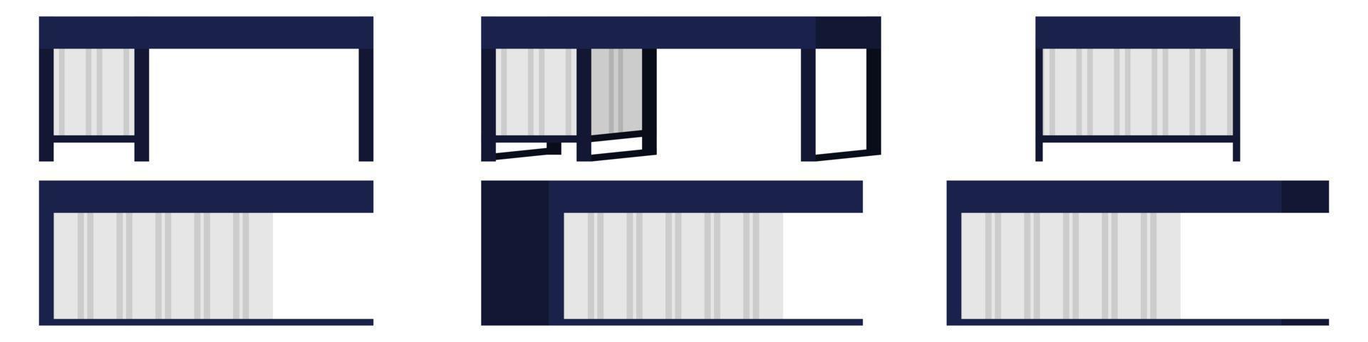 Beautiful modern office and outdoor home table with different pose and positions with modern look vector