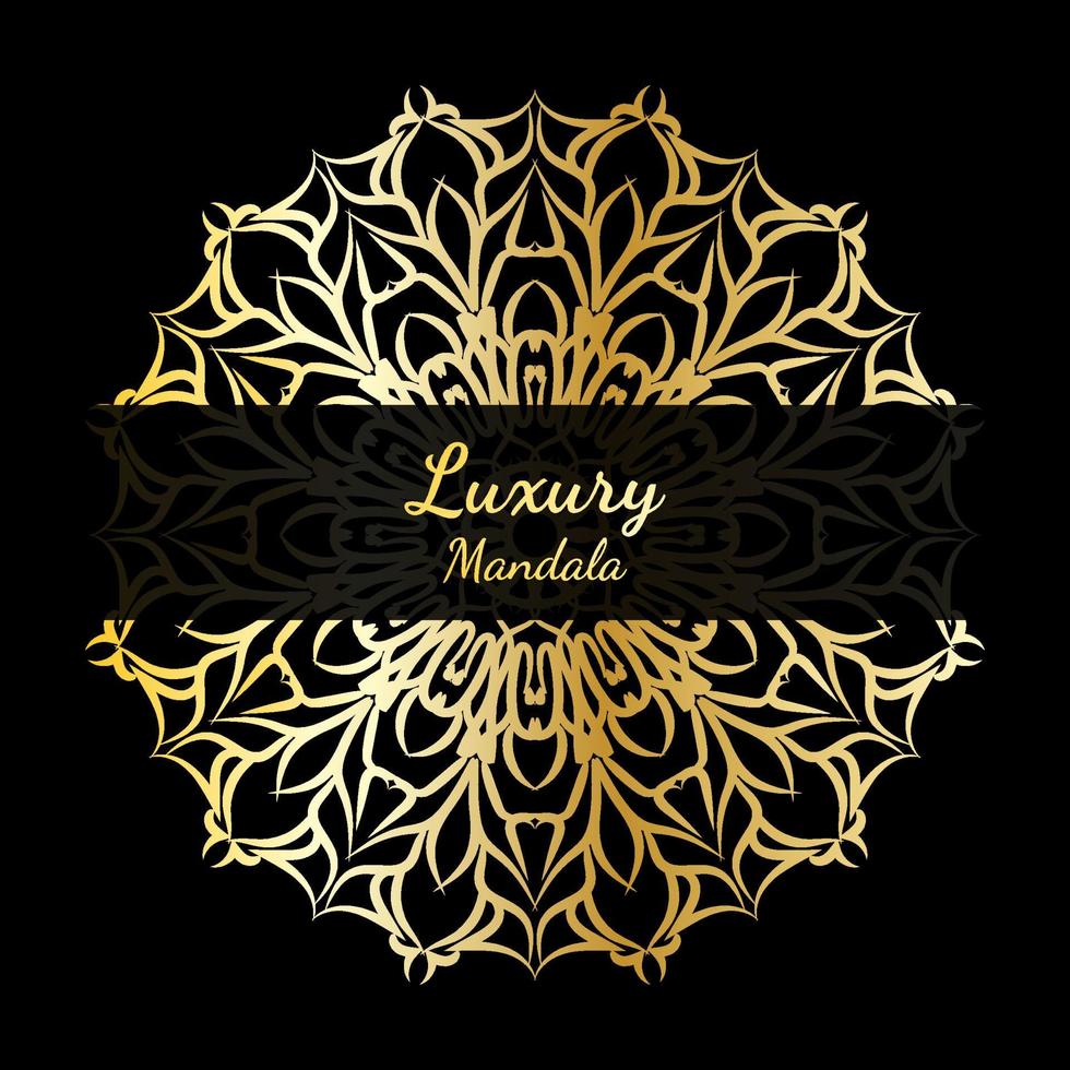 Luxury mandala background with golden arabesque pattern arabic islamic east style vector