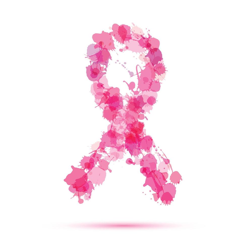 Breast cancer awareness concept illustration pink ribbon symbol vector