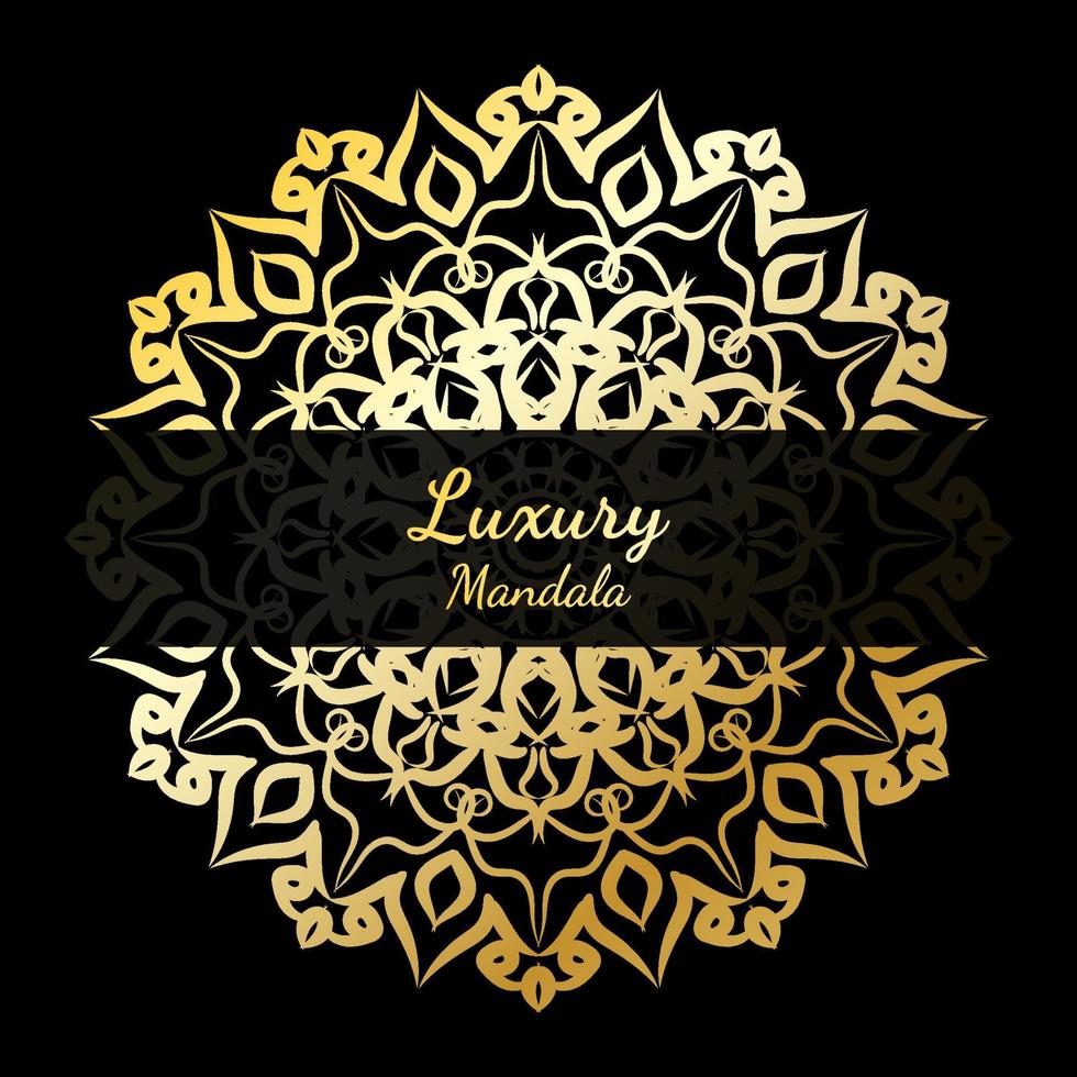 Luxury mandala background with golden arabesque pattern arabic islamic east style vector