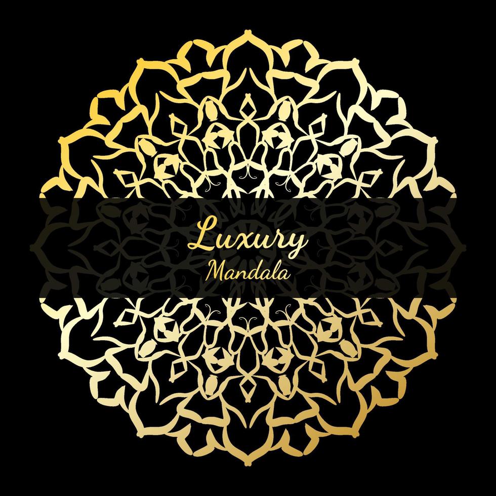 Luxury mandala background with golden arabesque pattern arabic islamic east style vector