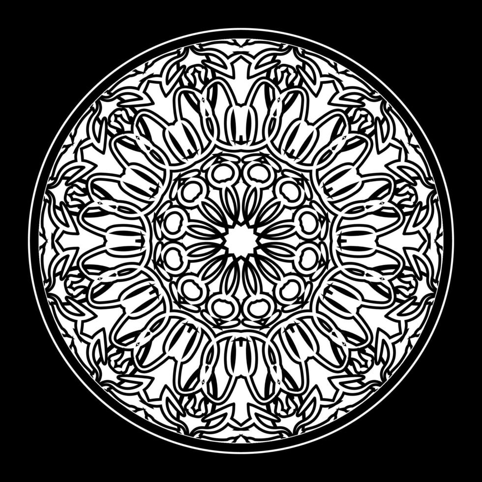 patrón circular mandala elementos de decoración de arte vector