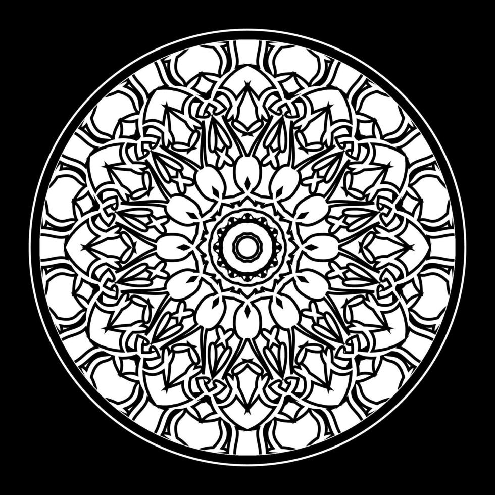 Circular pattern mandala art decoration elements vector