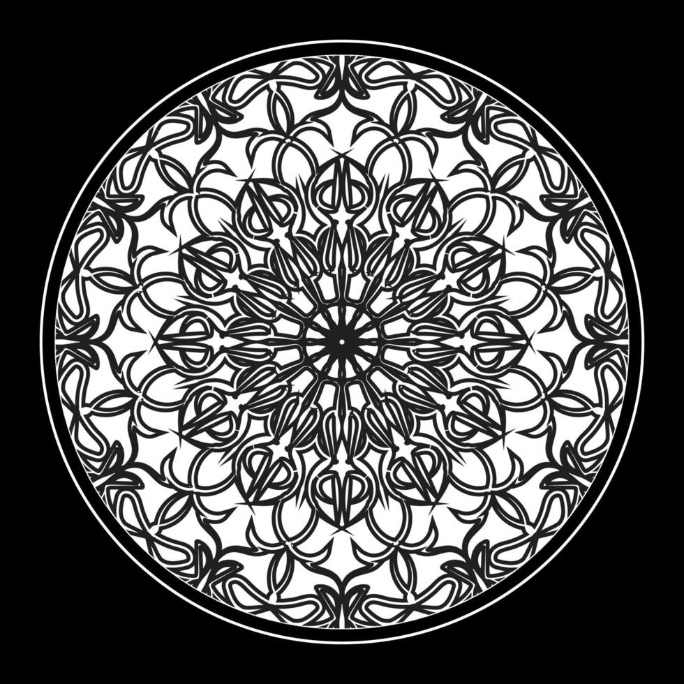 Circular pattern mandala art decoration elements vector