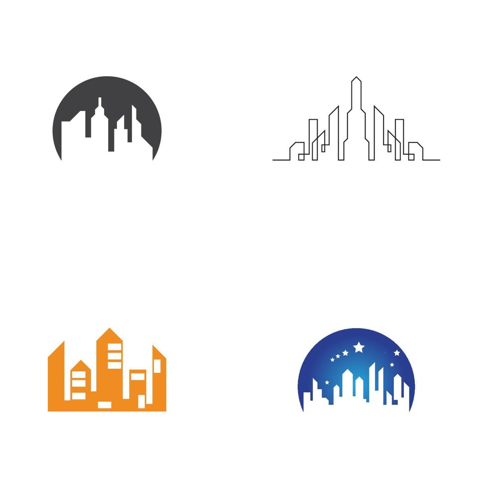 city skyline logo vector illustration template