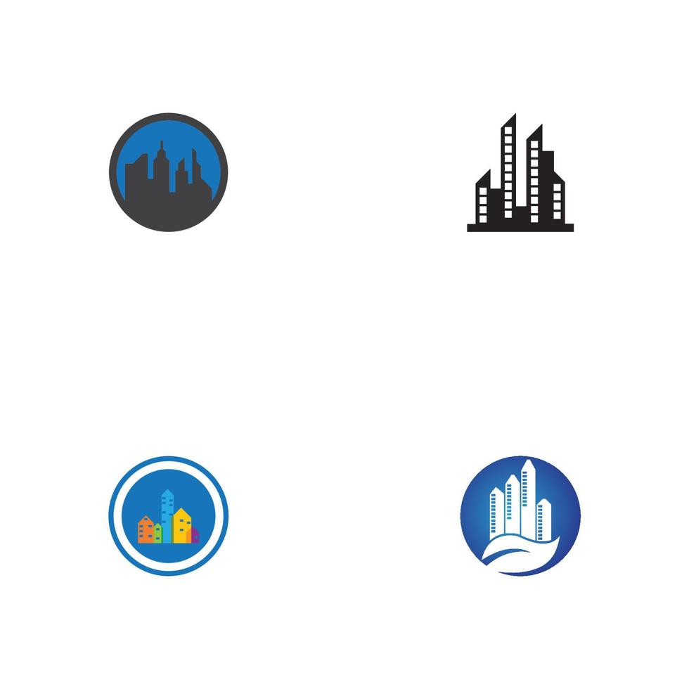 city skyline logo vector illustration template