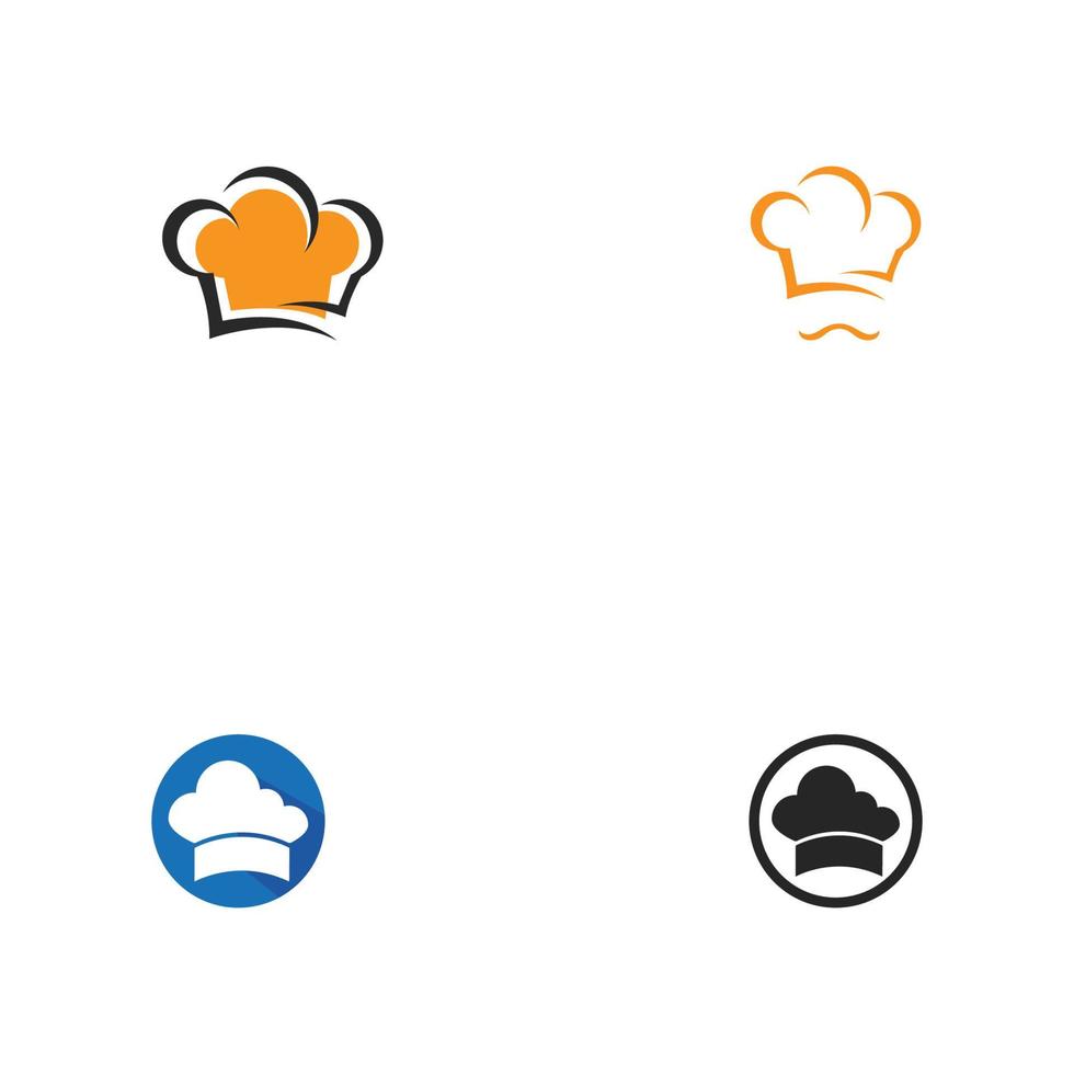 Plantilla de ilustración de vector de logotipo de chef de sombrero