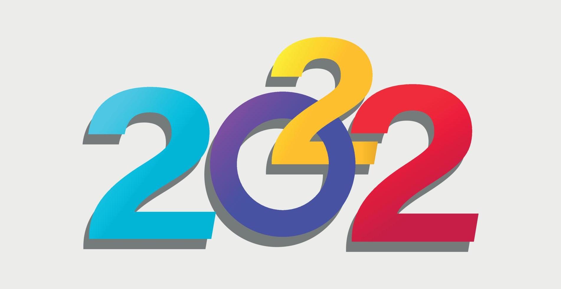 Feliz año nuevo 2022, vacaciones de Navidad, banner web para publicidad - vector