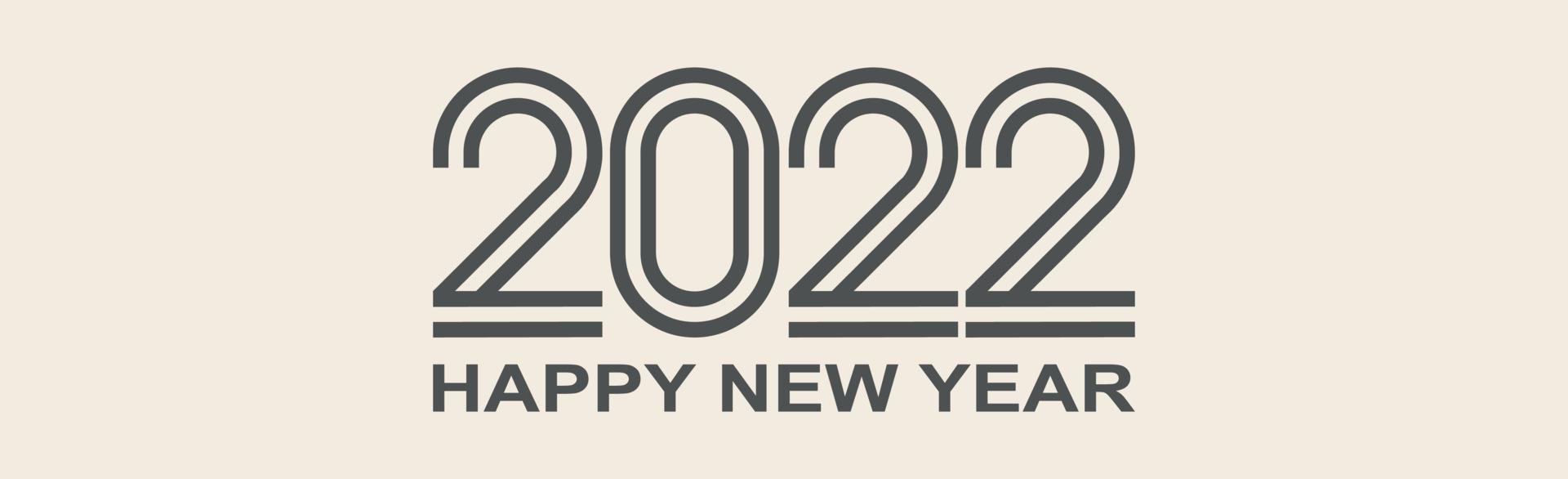 Happy new year 2022, christmas holiday, web banner - Vector