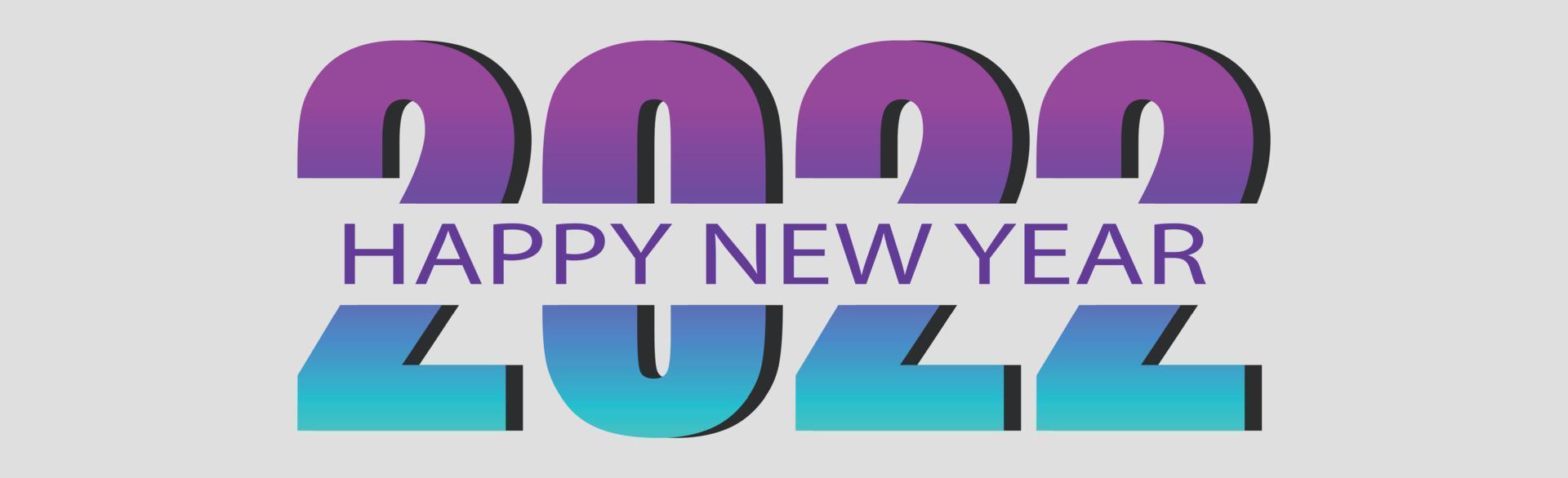 Feliz año nuevo 2022, vacaciones de Navidad, banner web para publicidad - vector