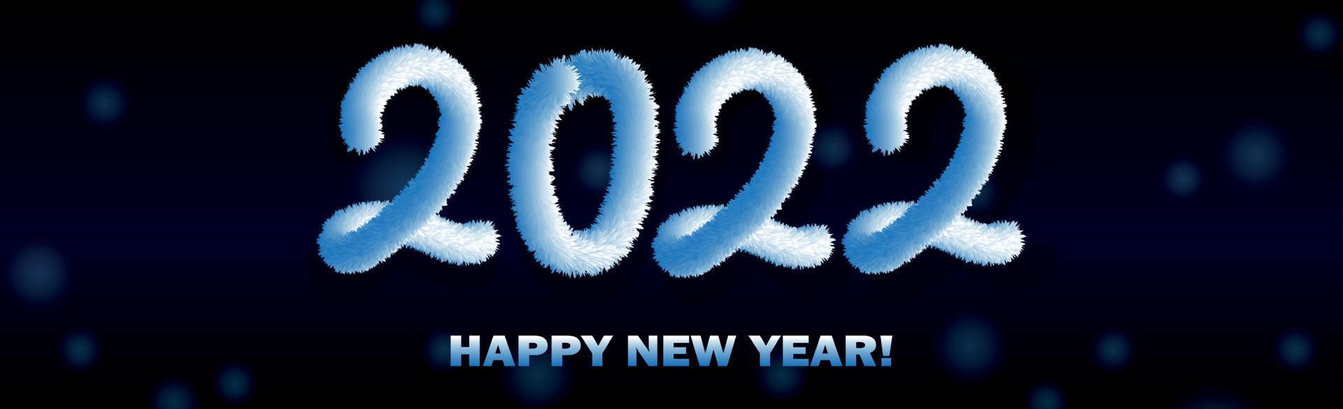 Happy new year 2022, christmas holiday, web banner for advertising - Vector