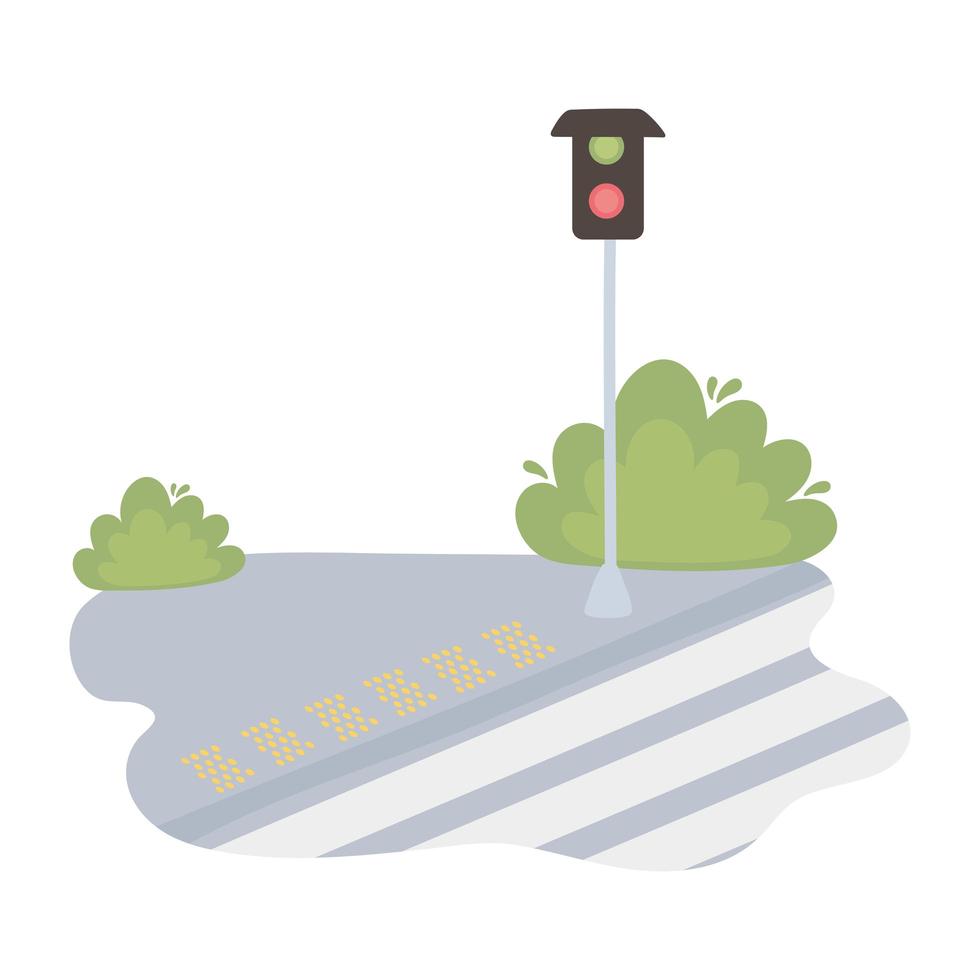 concrete cobblestones on walkway for blindness people isolated vector