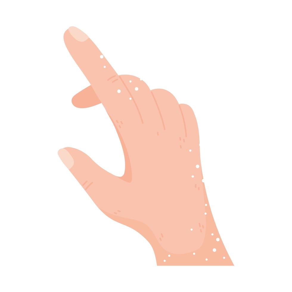 hand index finger pointing isolated vector