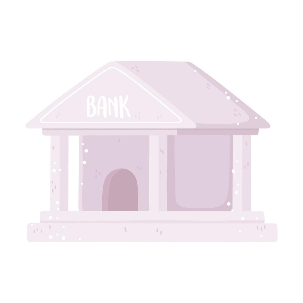 bank building invest and money safety isolated vector