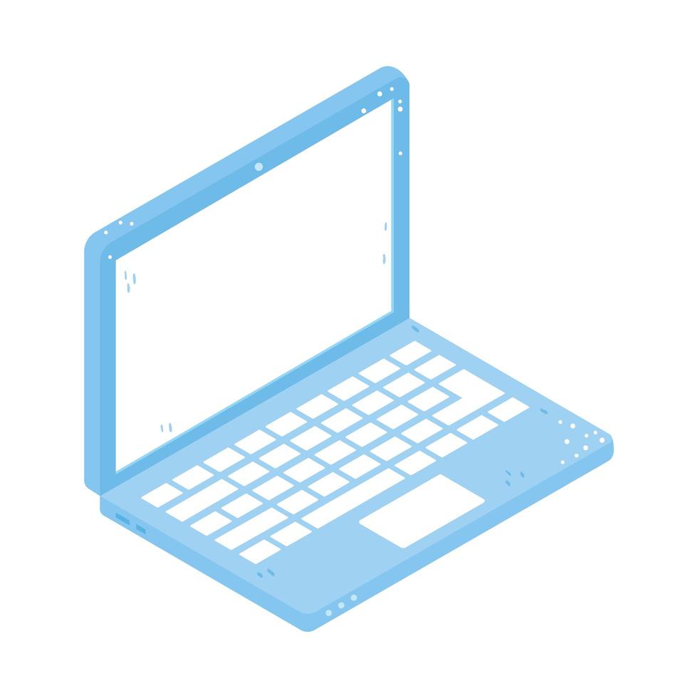 laptop device isometric vector