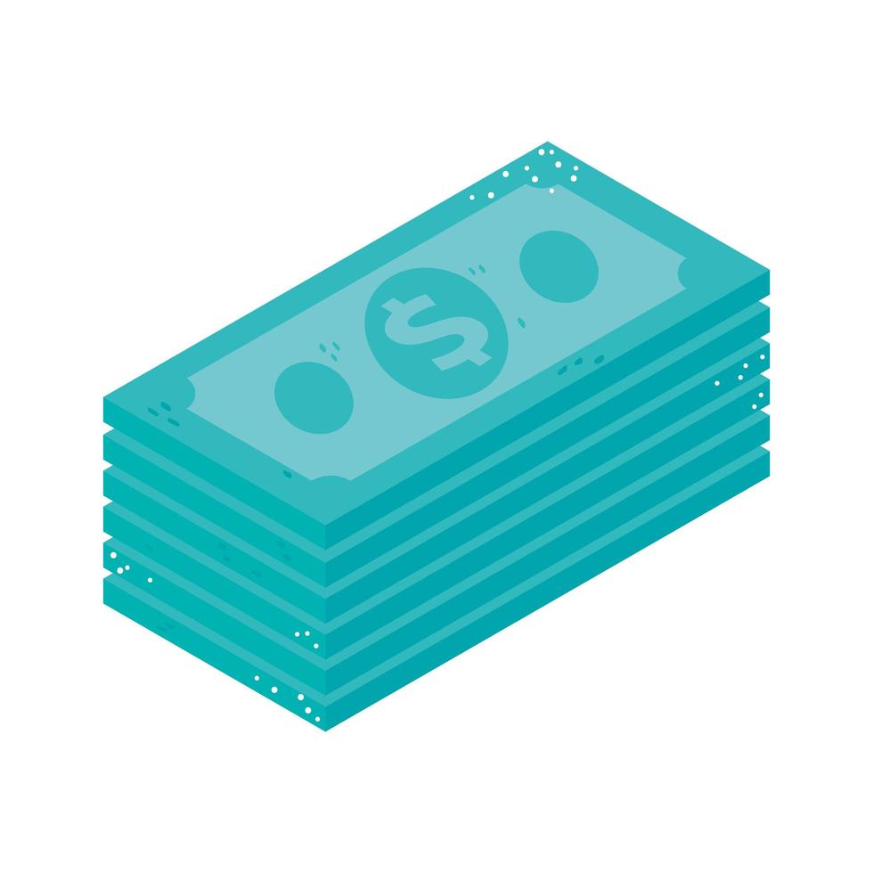 stack of banknotes vector