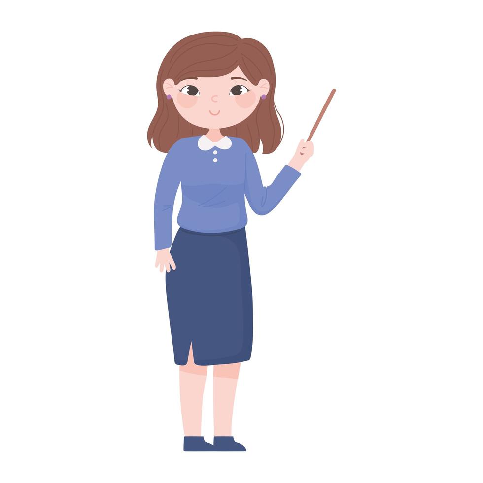 teacher female character vector