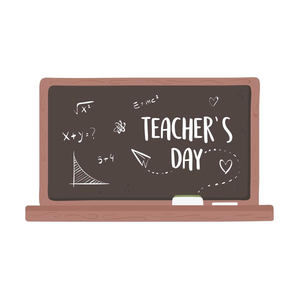 teachers day blackboard vector