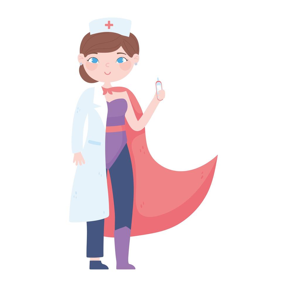 nurse superhero character vector