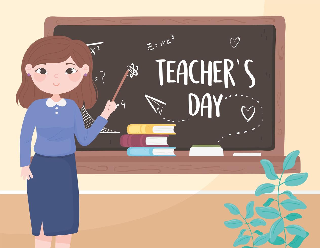 teacher day celebration vector