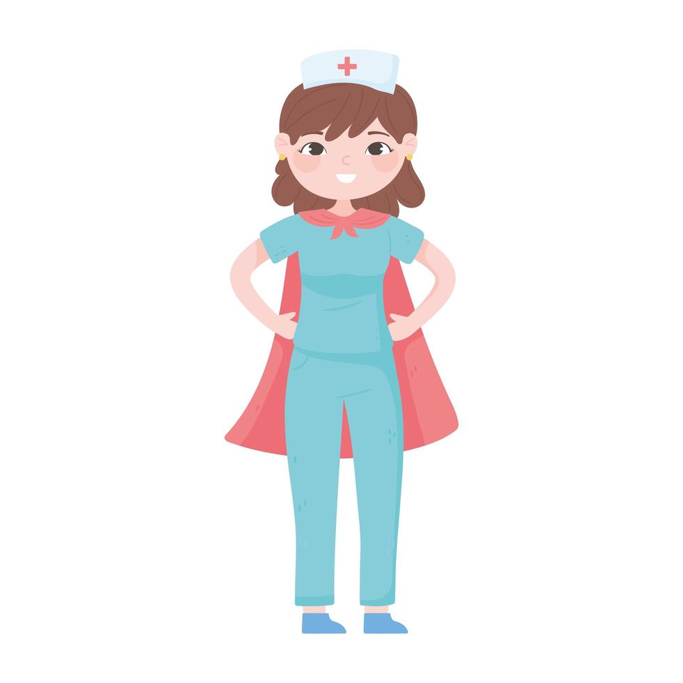superhero nurse character vector