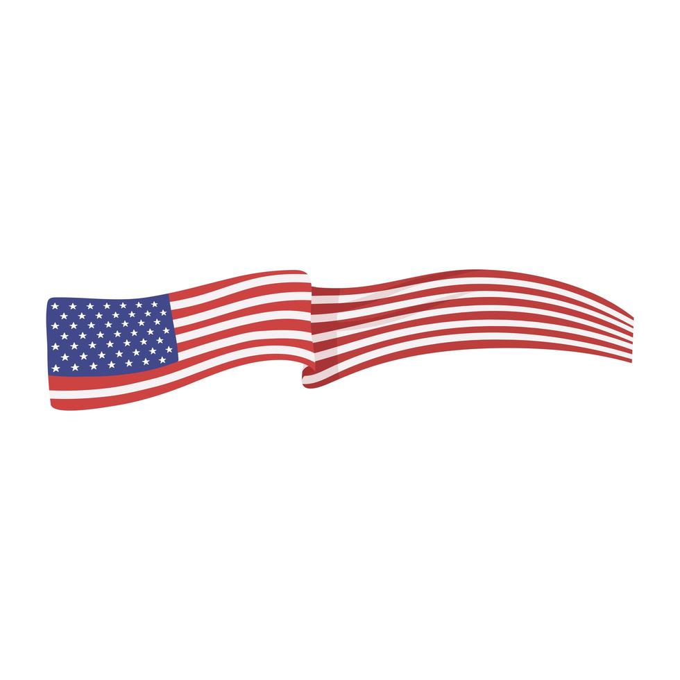 american flag wave vector