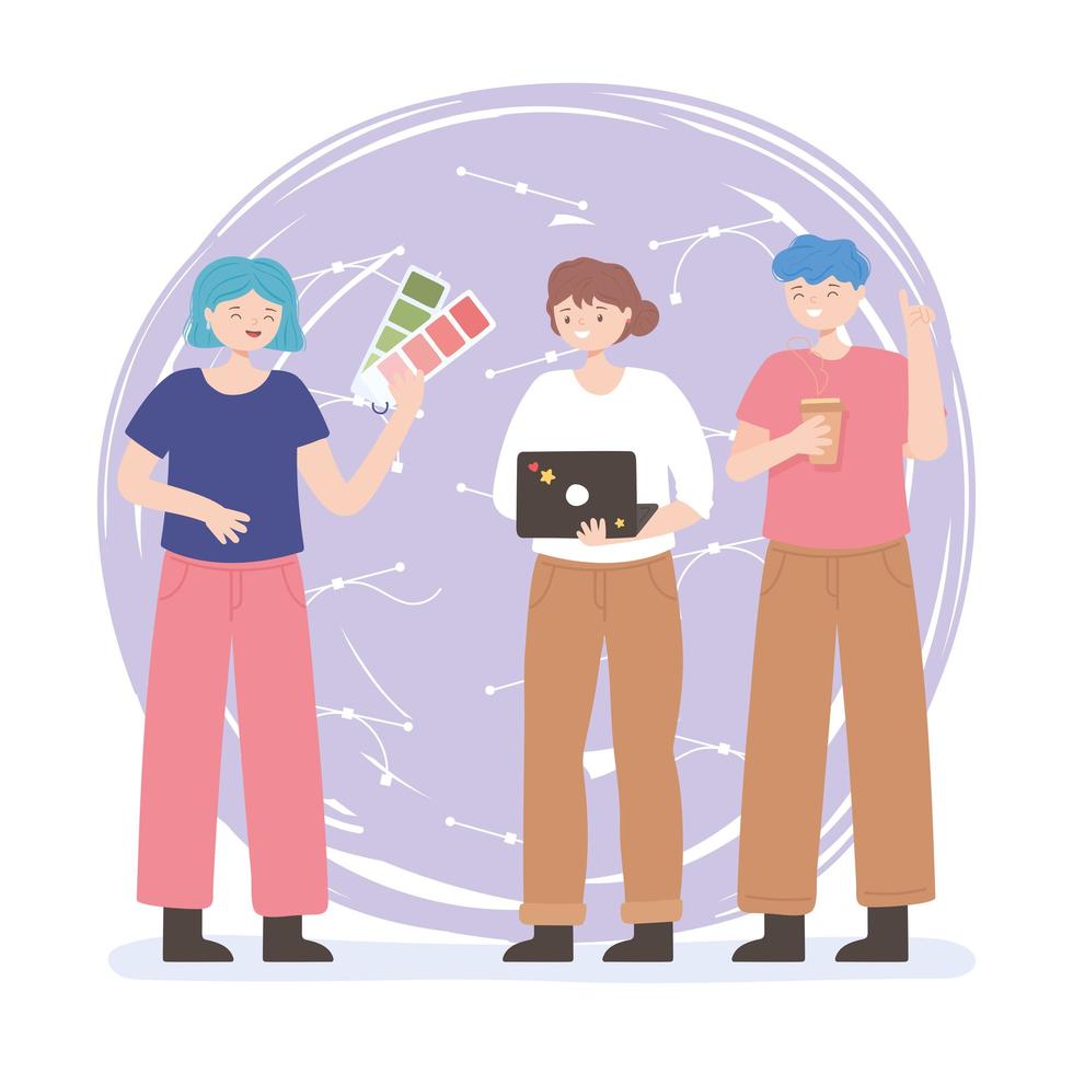 designer team creative vector