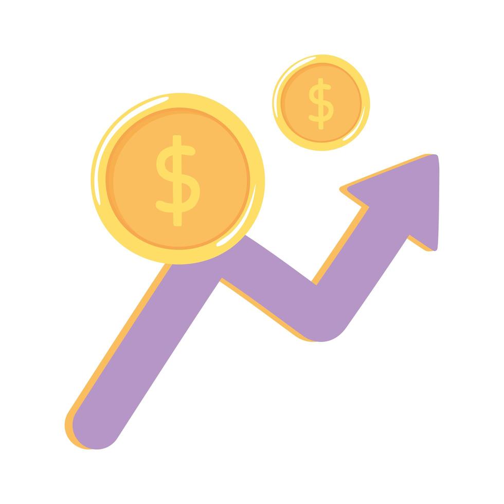 economy arrow money vector