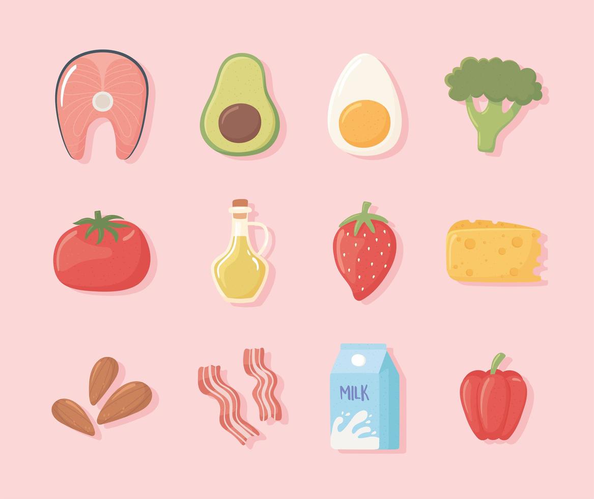 set healthy food vector