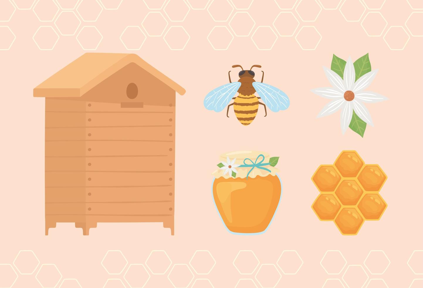 icono de dibujos animados de apicultura vector