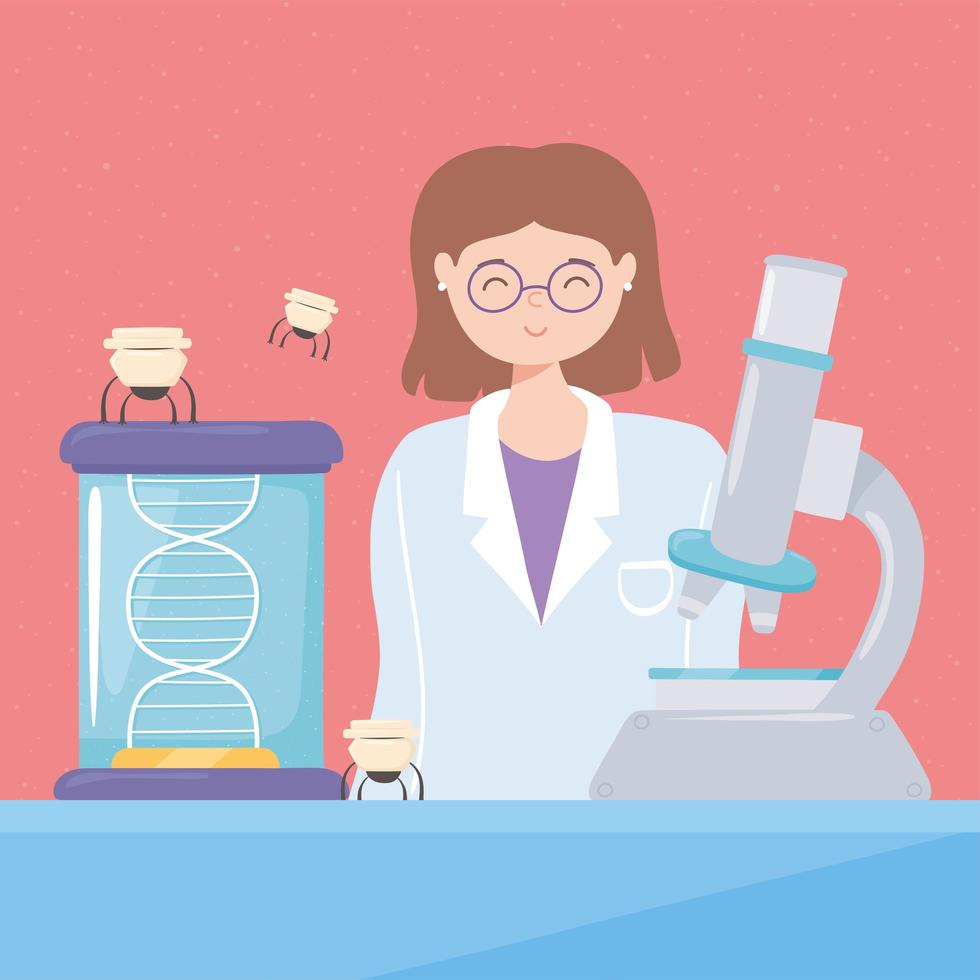 nanotechnology scientist nanobots vector