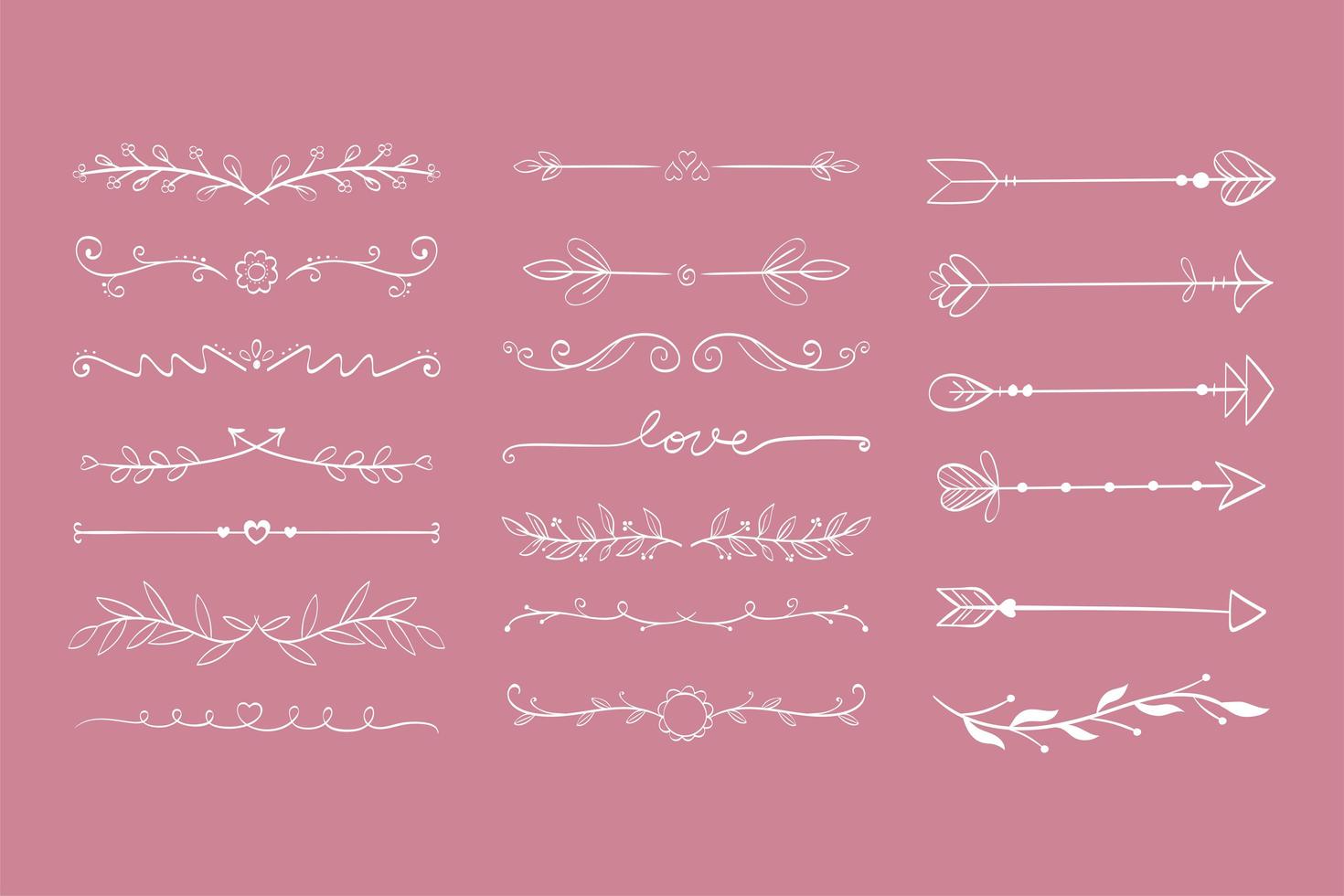cute dividers borders vector