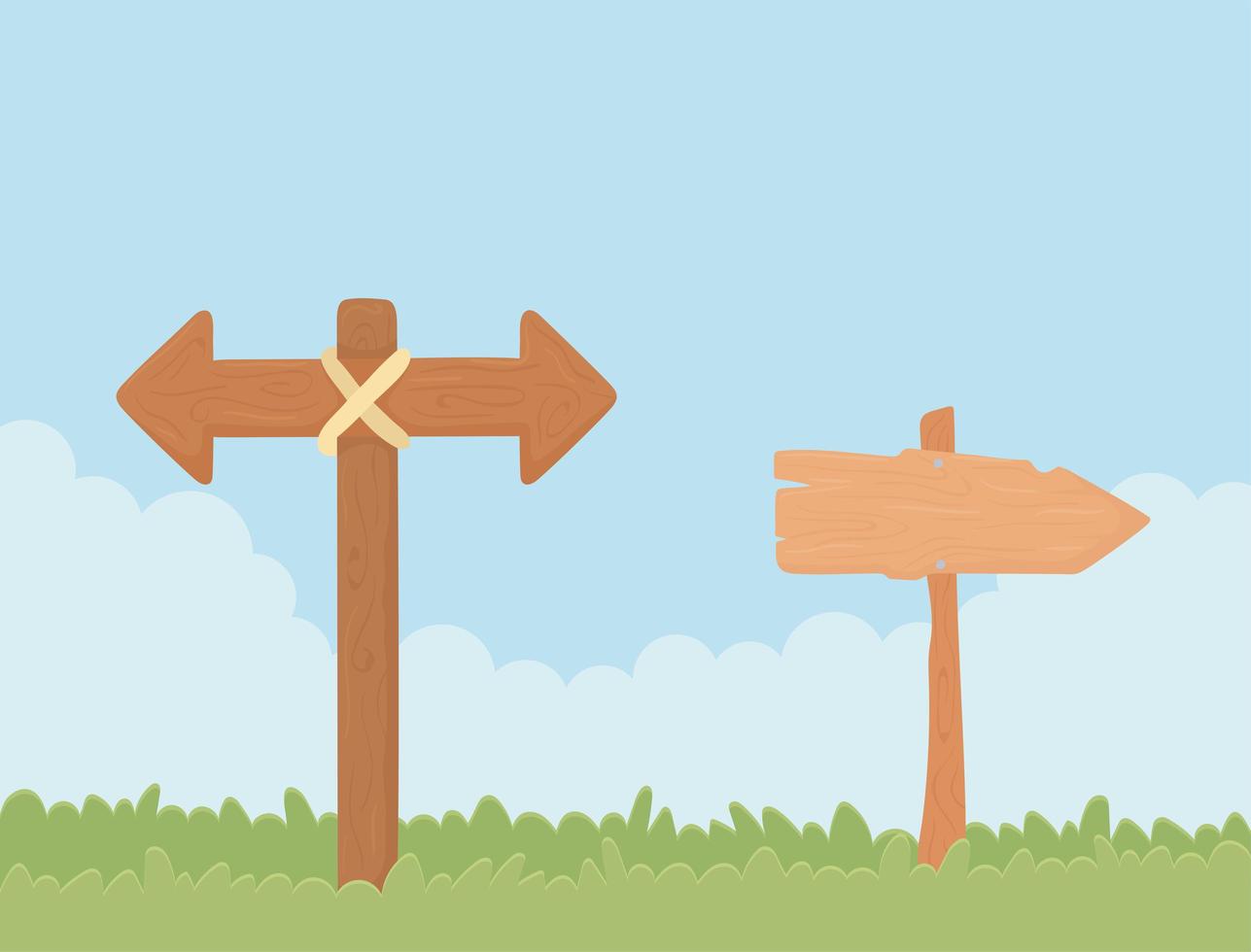 rustic arrows signpost vector