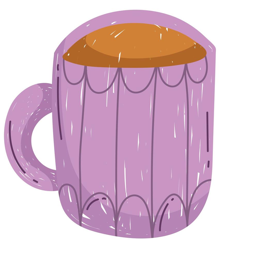 taza de café o té vector