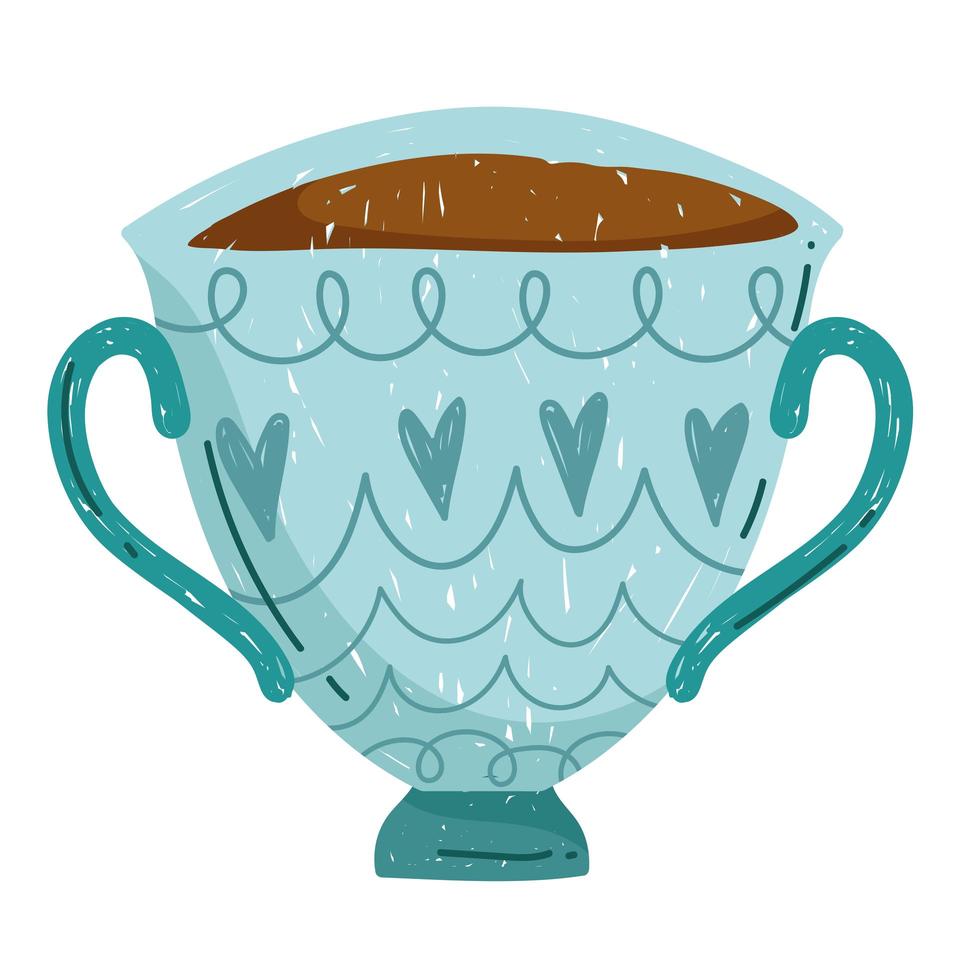 taza de cafe decorativa vector