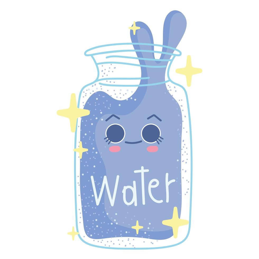 water glass cute vector