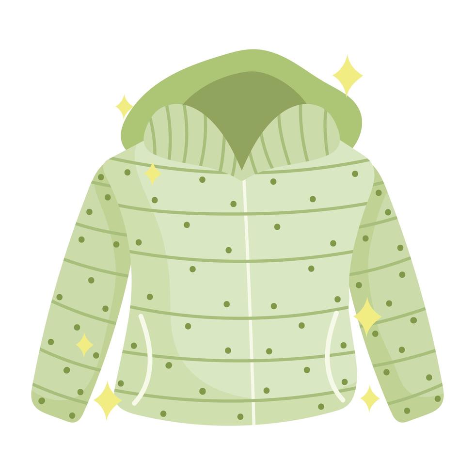 warm jacket with hooded vector