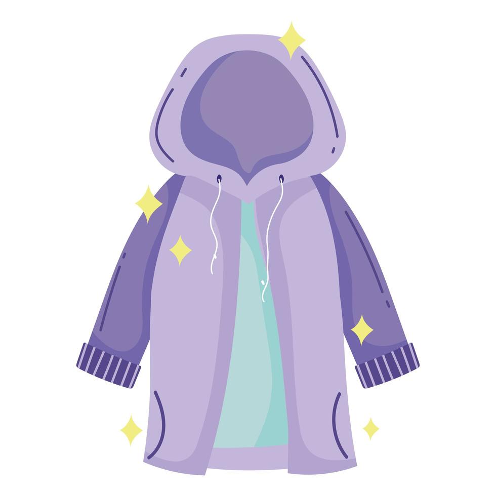 waterproof hooded jacket vector
