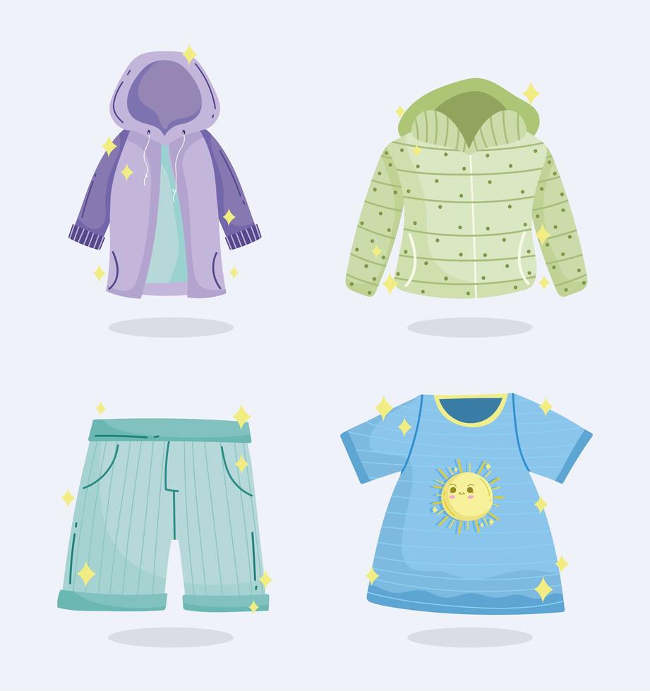 season weather clothes vector