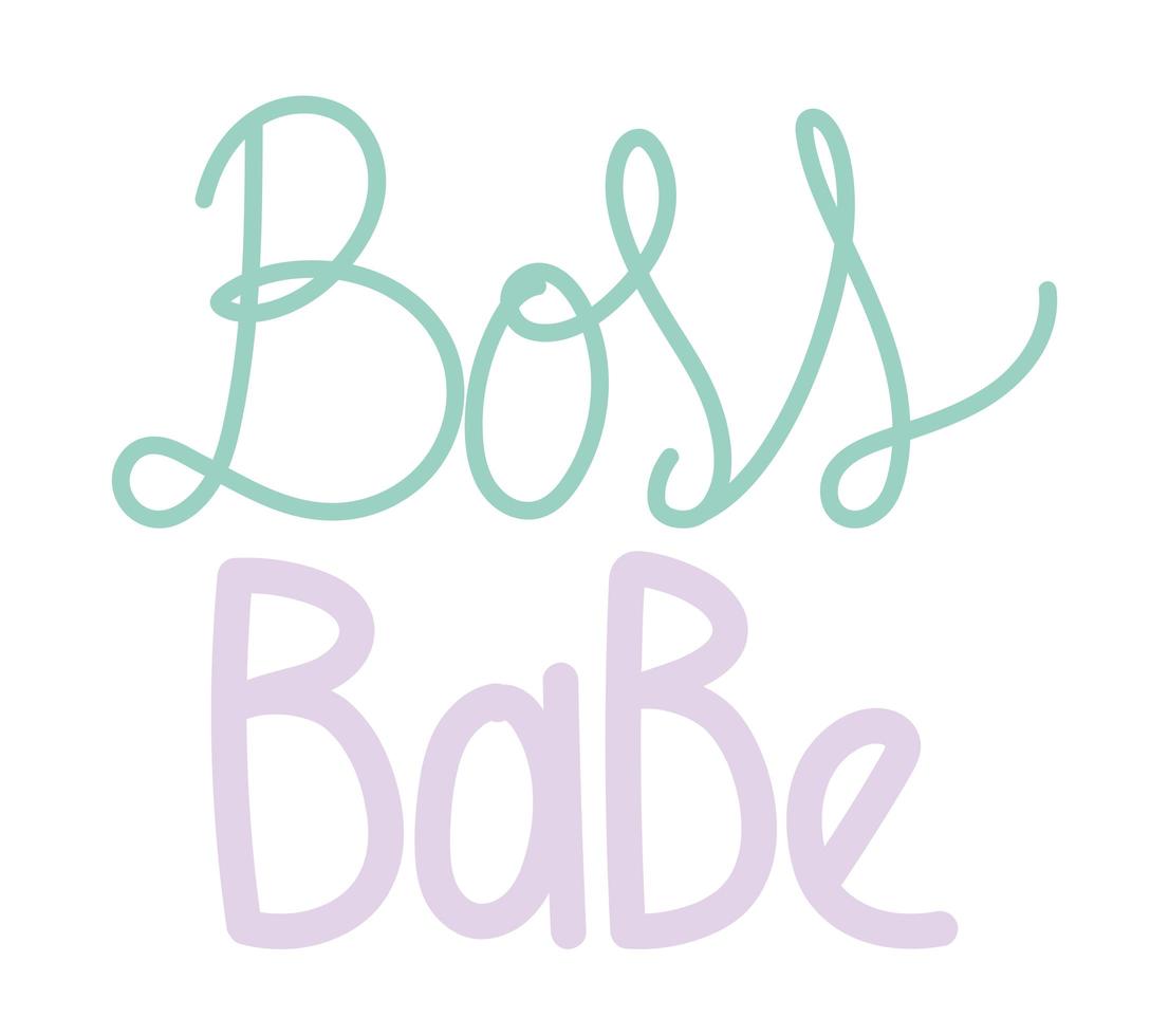 boss babe inscription vector