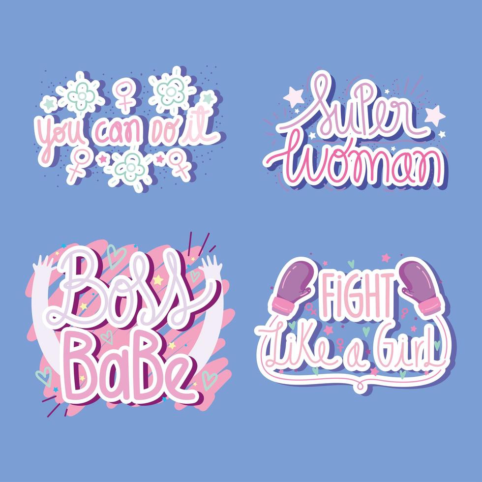 girl power text vector