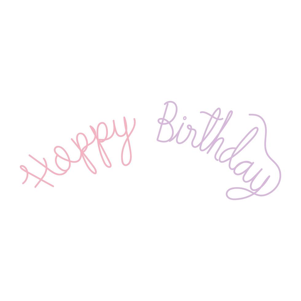 happy birthday calligraphy vector