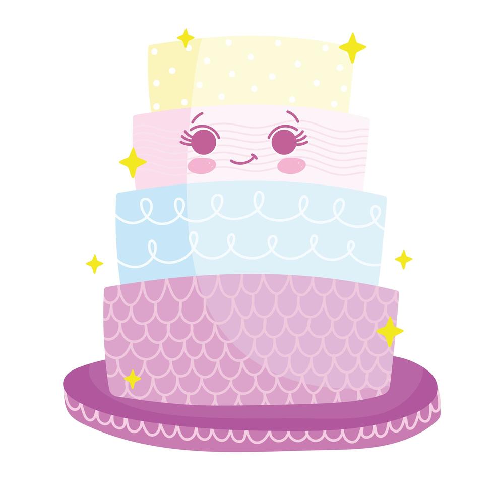 happy birthday cake vector