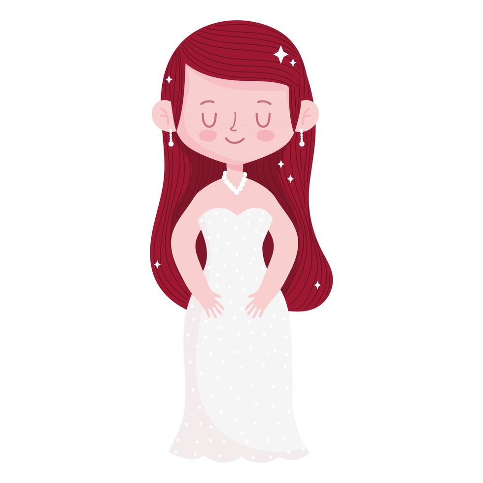 cute bride wedding vector