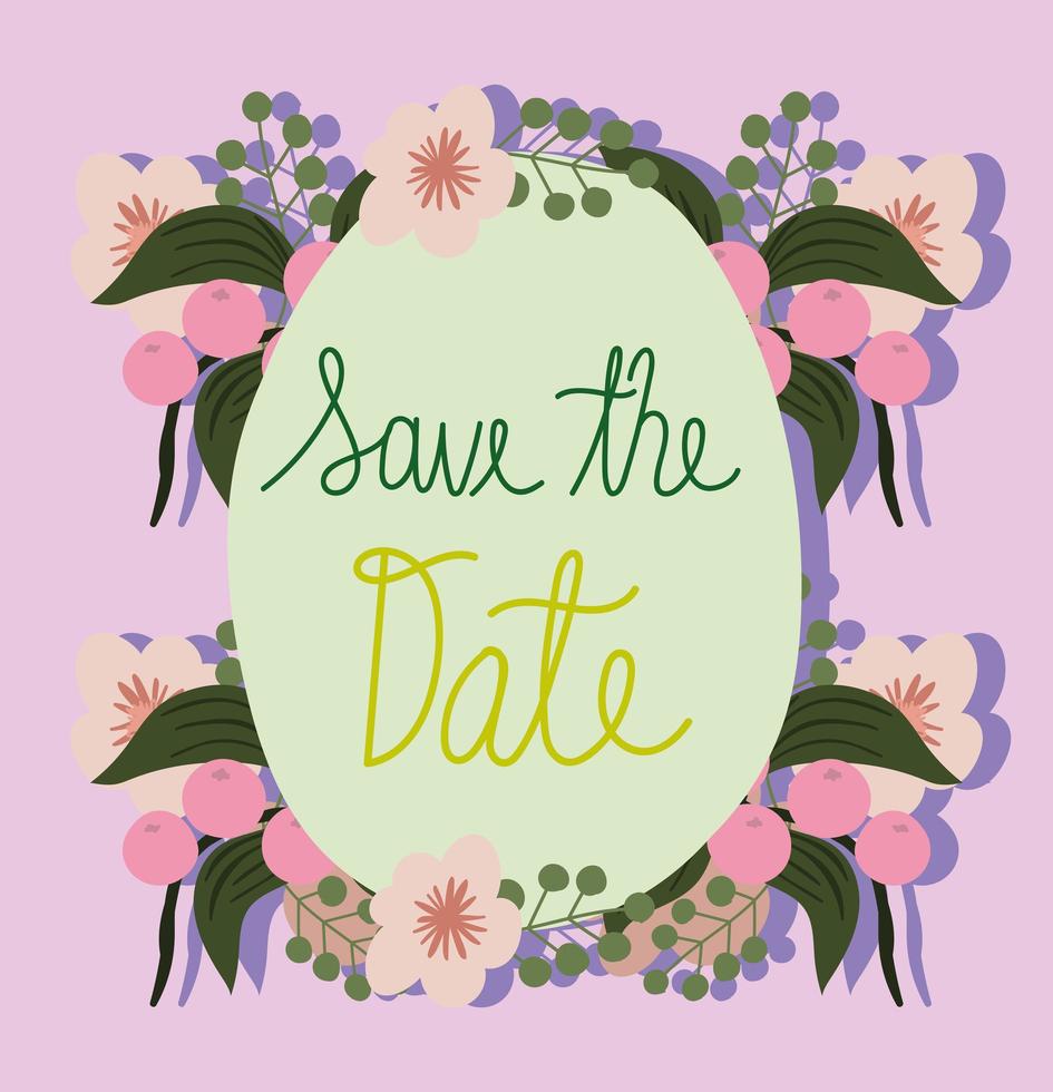 save the date wedding vector