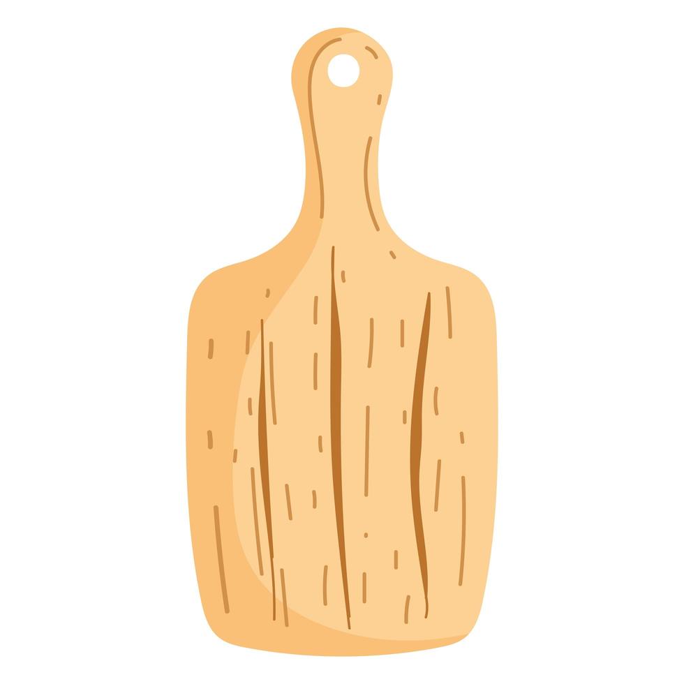 tabla de cortar de madera para cocinar vector