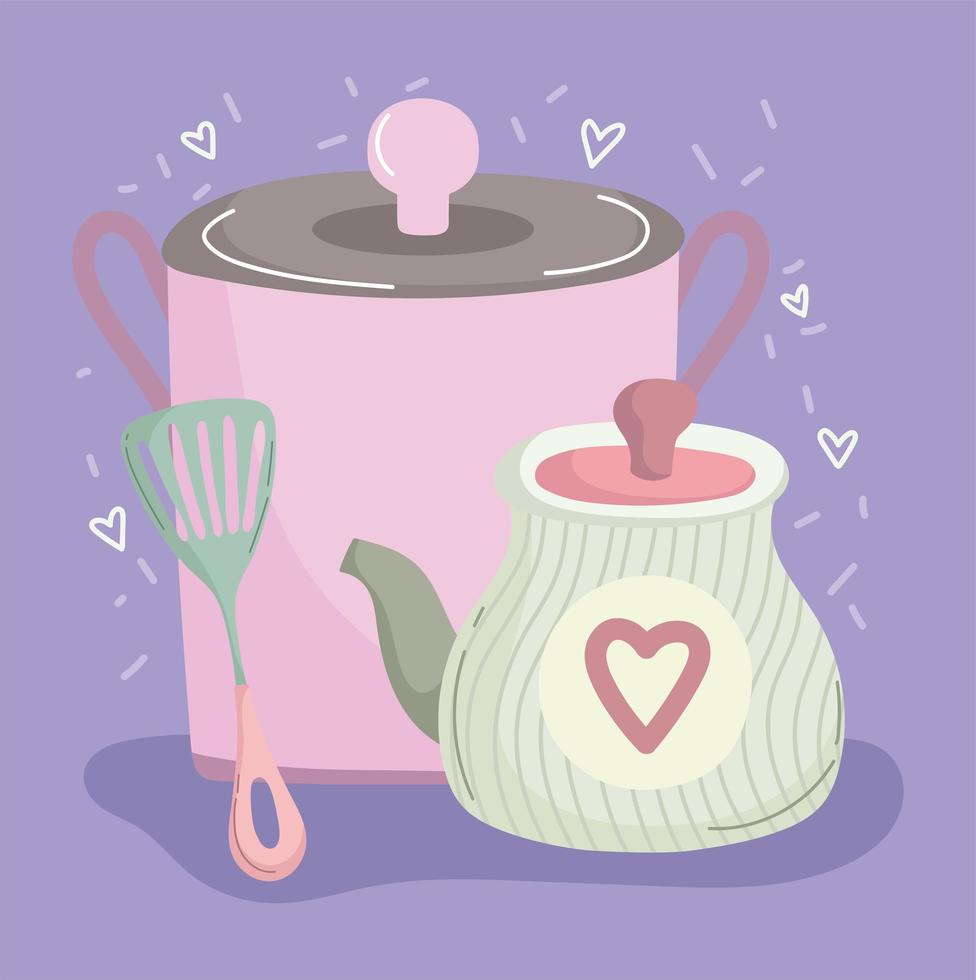 cooking pot and kettle vector